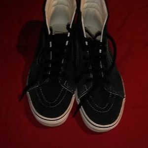 Blue and White Shoes